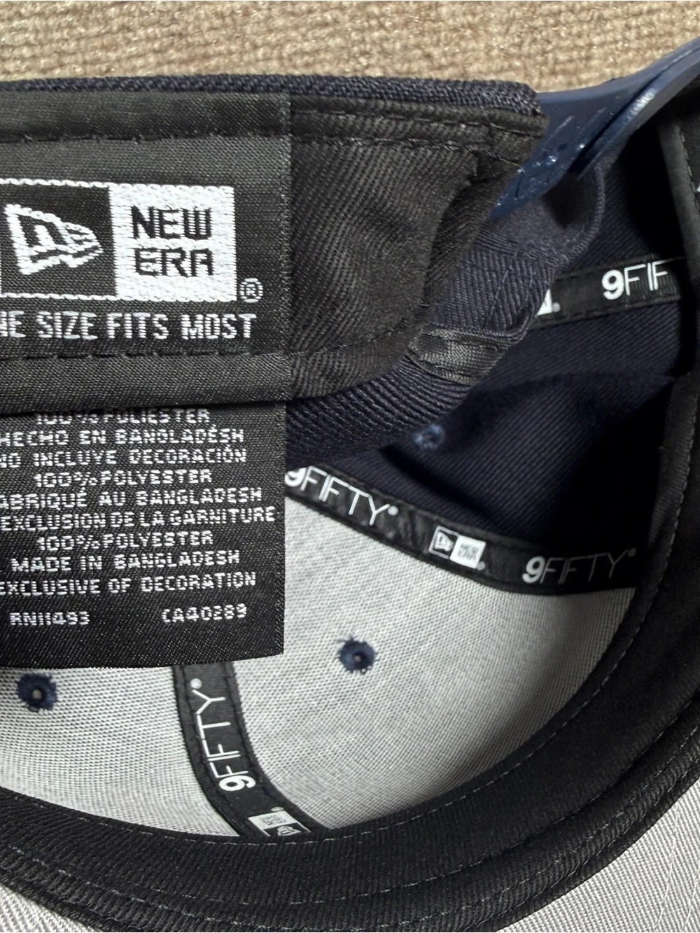 Houston Texans Hat New Era 9Fifty Navy Snapback Flat Bill Basic Essentials NWT